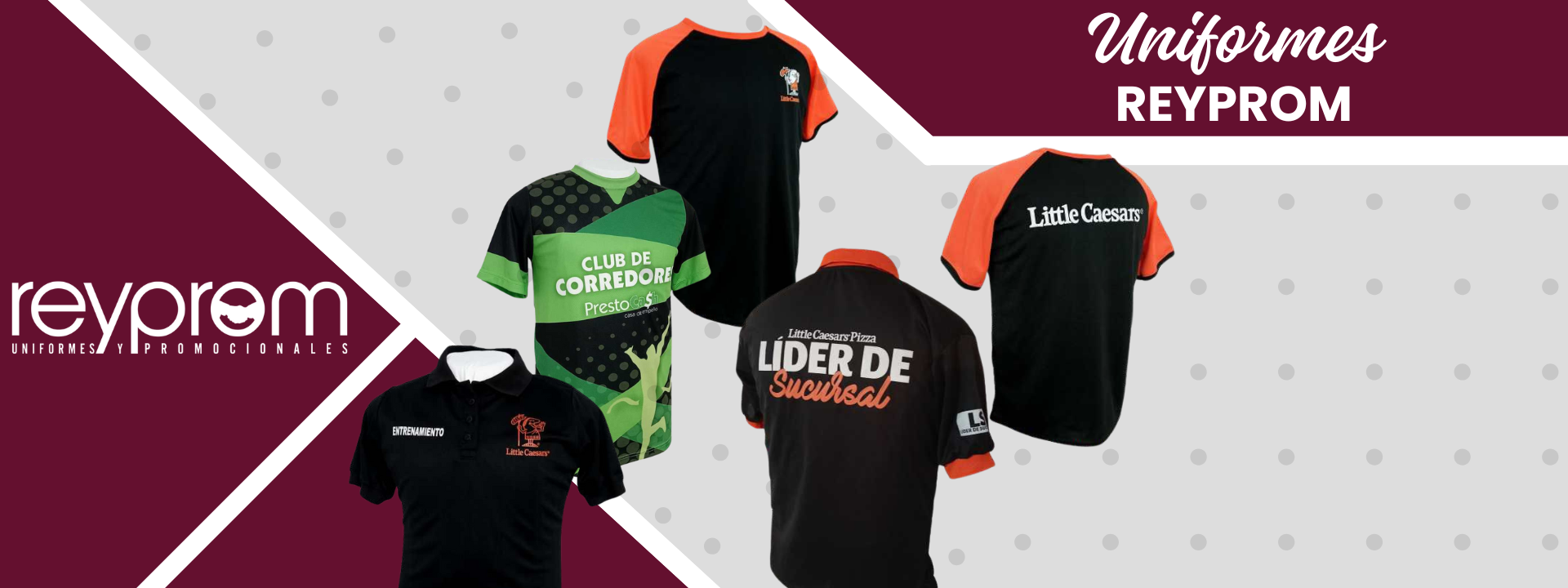Banner de los uniformes de Reyprom Uniformes y Promocionales